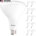 Sunco 10 Pack Br40 Led Light Bulbs, Count (pack Of 1), White - 3000k. Fixed Price $93.66.