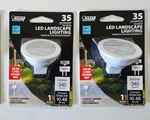 Feit Electric Landscape Led Mr16 Bright White Gu5.3 Base Light Bulb 2 Pack. Fixed Price $15.98.