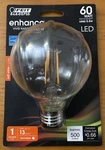 Feit Enhance G25 E26 (medium) Filament Led Bulb Soft White 60 Watt Equivalence. Fixed Price $8.00.