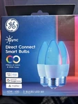 Cync Led Light Bulbs Color Changing B11 Medium Base (3 Pack). Fixed Price $15.00.