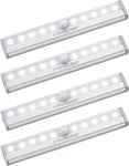 Under Cabinet Lights, 10 Led Motion Sensor Closet Wireless - 4 Pack. Fixed Price $19.99.
