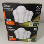 (2) 4-packs Feit Electric Soft White Enhance Twist Lock Replacement Bulbs 60w. Fixed Price $22.95.