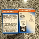 Sylvania 60w Halogen Flood 30 Par16 600 Lumens Light Bulb 60par16/hal/nfl30. Fixed Price $8.99.