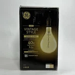 Ge Vintage Style Amber Glass Led Ps52 Dimmable 40w Medium Base Large Pear Tested. Fixed Price $15.96.