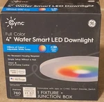 Ge Cync Reveal Hd+ 4 Smart Led Wafer Downlight Full Color Alexa Google Wifi New. Fixed Price $14.36.