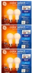 (case Of 6 Bulbs) Ge Color Select Led Indoor Light Bulbs, A19, Relax Or. Fixed Price $19.77.