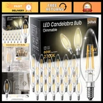 Tjoy Dimmable Led Candelabra Bulbs E12 60w 2700k Warm White 24 Pack. Fixed Price $67.99.