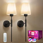 Smaryong Battery Operated Wall Sconces Set Of Two, Rechargeable Sconce With. Fixed Price $61.74.