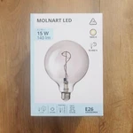 Ikea Molnart Led Bulb 140 Lumen, Globe Gray Clear Glass 5 " Retro Style. Fixed Price $19.99.