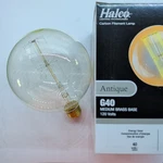 Halco G40 Carbon Filament Lamp 20005 Antique 40w 120v E26 Brass Base. Fixed Price $12.79.