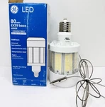 Ge Led Corn Light Bulb (43258) Led80/2m250/740 80w 4000k R70 11800 Lumens. Fixed Price $26.99.