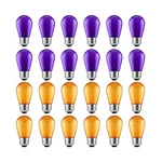 Meconard S14 Purple And Orange Led Light Bulbs, 24pack 1w Plastic S... Fast Ship. Fixed Price $47.24.