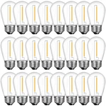 Gvvoohome 24 Pack Shatterproof S14 Led Replacement Bulbs Count, Yellow. Fixed Price $30.70.