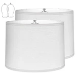 Lamp Shades Set Of 2 11.6 Top X 12.6 Bottom 9.8 High Drum Fits. Fixed Price $62.59.