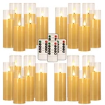 Cltniket 24x Led Flameless Candles Set (14/16/18cm) W/ 4 Remotes, Battery-operat. Fixed Price $68.78.