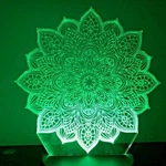 3d Acrylic Led Mandala Chakra Spiritual Gift 7 Colour Night Light Touch Lamp. Fixed Price $34.41.