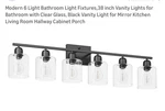 Faishilan 6-light Bathroom Vanity Light Fixture. Fixed Price $60.00.