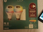 Ge Led+ Speaker, Color Changing Light Bulbs W/remote - Bluetooth. Fixed Price $39.99.
