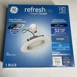 Ge Refresh Led 4" White Round Dimmable Energetic Daylight. Fixed Price $17.95.