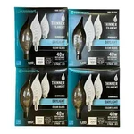 Ecosmart (4 Boxes) 40w Daylight Dimmable E12 Candelabra Base Led Clear Glass. Fixed Price $24.99.