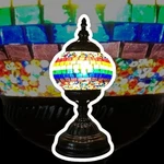 Silverfever Mosaic Turkish Lamp Moroccan Glass For Table Desk Bedside Bronze.... Fixed Price $59.97.