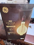 2- Pack Ge Lighting Huge Vintage Led Bt56 Light Bulb 40 Watt 12" H Amber Glass. Fixed Price $12.99.