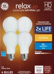 4 Ge Relax Hd Light 60-watt Frosted White A19 Leds W/medium Base - 800 Lumens. Fixed Price $15.79.