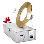 Luxrite 3in Ultra Thin Led Recessed Light J-box 8w 5cct 540lm Brass Trim. Fixed Price $21.99.