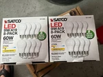 8 Pack Satco Led 120v 9w =60w Watt Equivalent A19 Medium E26 2700k Warm White X2. Fixed Price $24.00.