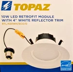 Topaz 4" Led Retrofit Recessed Can Light W/ White Reflector Trim Rtl/420wh/eco/d. Fixed Price $6.95.