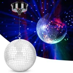 Disco Ball With Motor And Light, 8" Hanging Mirror 6rpm Batteries Power. Fixed Price $55.97.