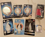 Lot 8 Assorted Light Bulbs Ge Led Philips Abco 25w 40w 60w 200w A15 G25 Cam. Fixed Price $24.95.