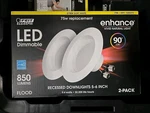 Feit Electric Led Dimmable Recessed Downlights 5-6" Soft White (2 Pack). Fixed Price $11.99.