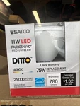 2 Satco S9087 Short Neck Led; 4000k; 40' Beam Spread; Medium Base 120v 4000k 11w. Fixed Price $18.00.