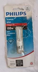 Philips 120v 100w Bc100q-cl Halogen T4 Mini Candelabra Light Bulb Brt White New. Fixed Price $7.50.