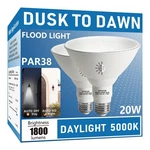 Gonhom Par38 Led Dusk To Dawn Flood Light Bulbs Outdoor,20w 2 Pack, Dtd-5000k. Fixed Price $26.05.