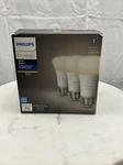 Philips Hue A19 Bulb White 800 Lumens 10 Watt 3 Pack App Control New. Fixed Price $30.00.