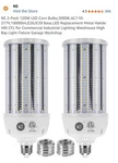 Ns 2-pack 120w Led Corn Bulbs,5000k, Ac110-277v ,18000lm, E26/e39 Base. Fixed Price $59.99.