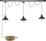 Kenmi 3-light Plug-in Pendant Light, 22ft Hemp Rope, E26, 60w, Rattan Shade. Fixed Price $62.51.