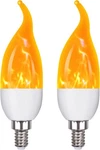 E12 Flame Bulbs 2 Packs, 3 Mode Led Candelabra 2.0 Watt Warm Orange. Fixed Price $18.99.