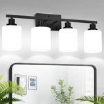 Mokatng 4-light Bathroom Light Fixtures, Vanity With Milky White Shades.... Fixed Price $81.05.