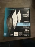 Ecosmart 40-watt Equivalent Dimmable E12 Candelabra 3 Pack B11 Daylight Clear. Fixed Price $12.99.