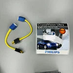 Philips H7 Crystalvision Light Bulb X2 & Headlight Wire Harness Connector Set. Fixed Price $27.75.