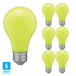 6 Pack Ceramic Yellow Led Bulb A19 Medium E26 8w 60 Watt Equivalent Damp Locatio. Fixed Price $23.95.