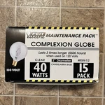Box Of 15 Bath & Vanity Feit Bulbs, 40w, Clear Candelabra, G16 1/2. Fixed Price $24.99.