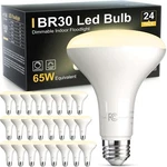 Tjoy 24 Pack Br30 Led Bulb 65w Equivalent, Dimmable Flood Light Bulbs Indoor,.... Fixed Price $93.98.