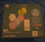 Ge Led+ Multicolor Light Panels 6 Pc Hexagon Music Sync Touch Remote. Fixed Price $27.00.